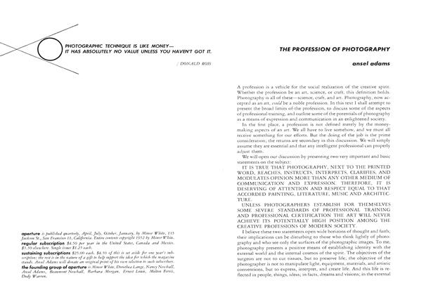 The Profession Of Photography