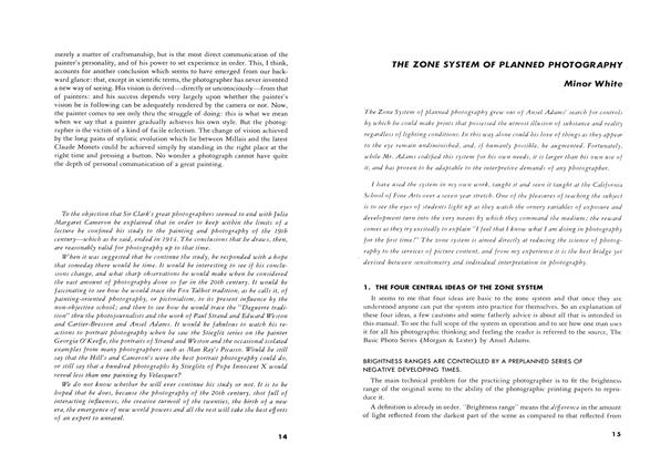 The Zone System Of Planned Photography
