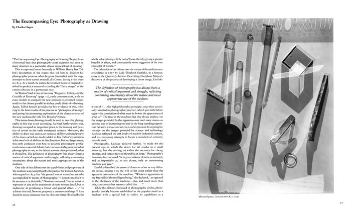 The Encompassing Eye: Photography As Drawing