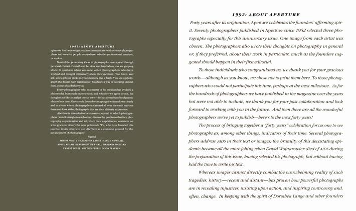 1992: About Aperture