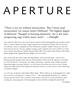 Page: - 1 | Aperture