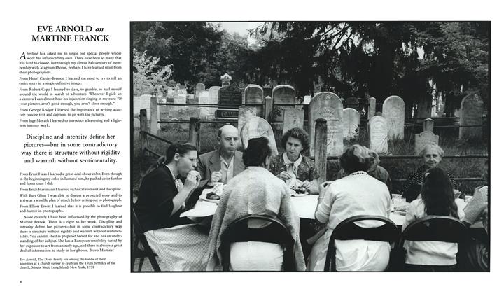 Eve Arnold On Martine Franck