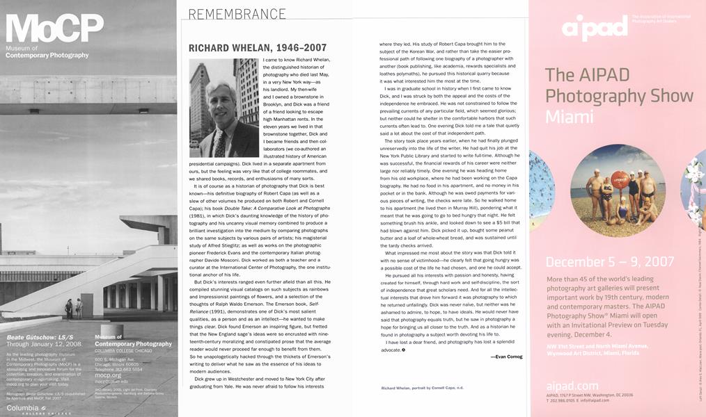 Richard Whelan, 1946-2007