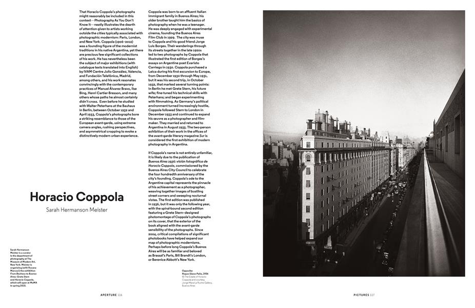 Horacio Coppola Aperture Winter 13