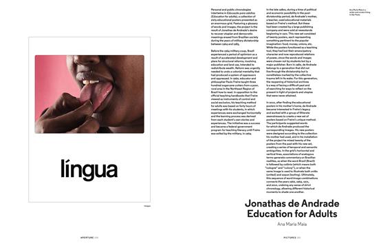 Jonathas De Andrade Education For Adults, Page: 100 - Summer 2014 | Aperture